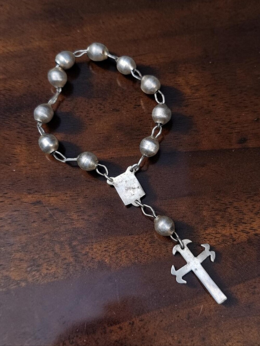 Vintage Sterling Silver Taxco Pocket Rosary